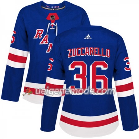 Dame Eishockey New York Rangers Trikot Mats Zuccarello 36 Adidas 2017-2018 Blau Authentic